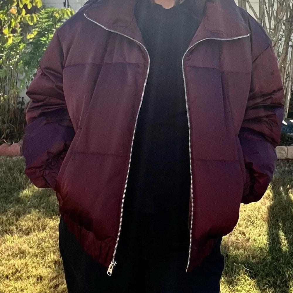 A & F Abercrombie and Fitch Puffer Jacket Large - Picture 2 of 7